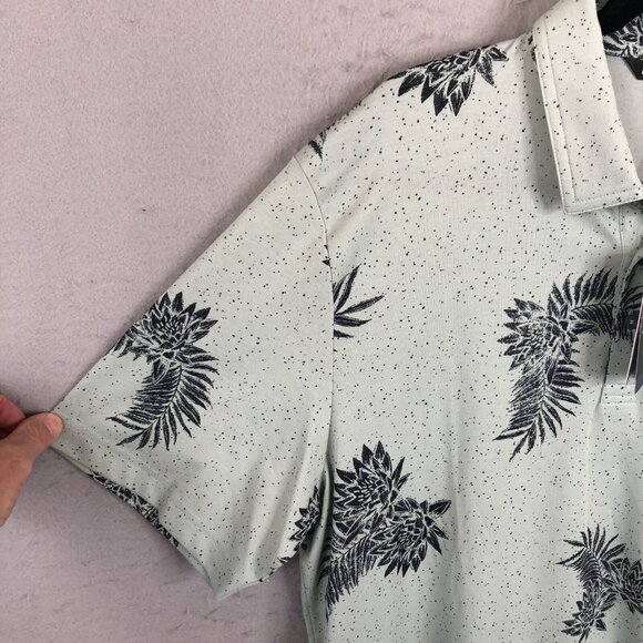 Travis Matthew Polo Shirt Mens XL Green Black Fern Performance Golf Fair Oak NEW - Picture 15 of 16